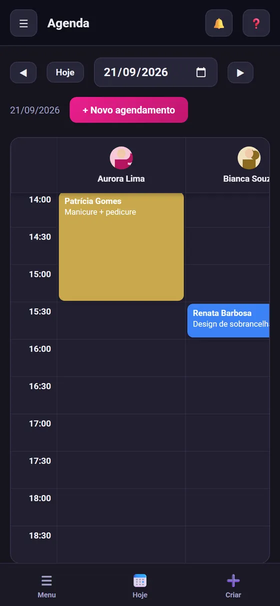 Agenda no celular